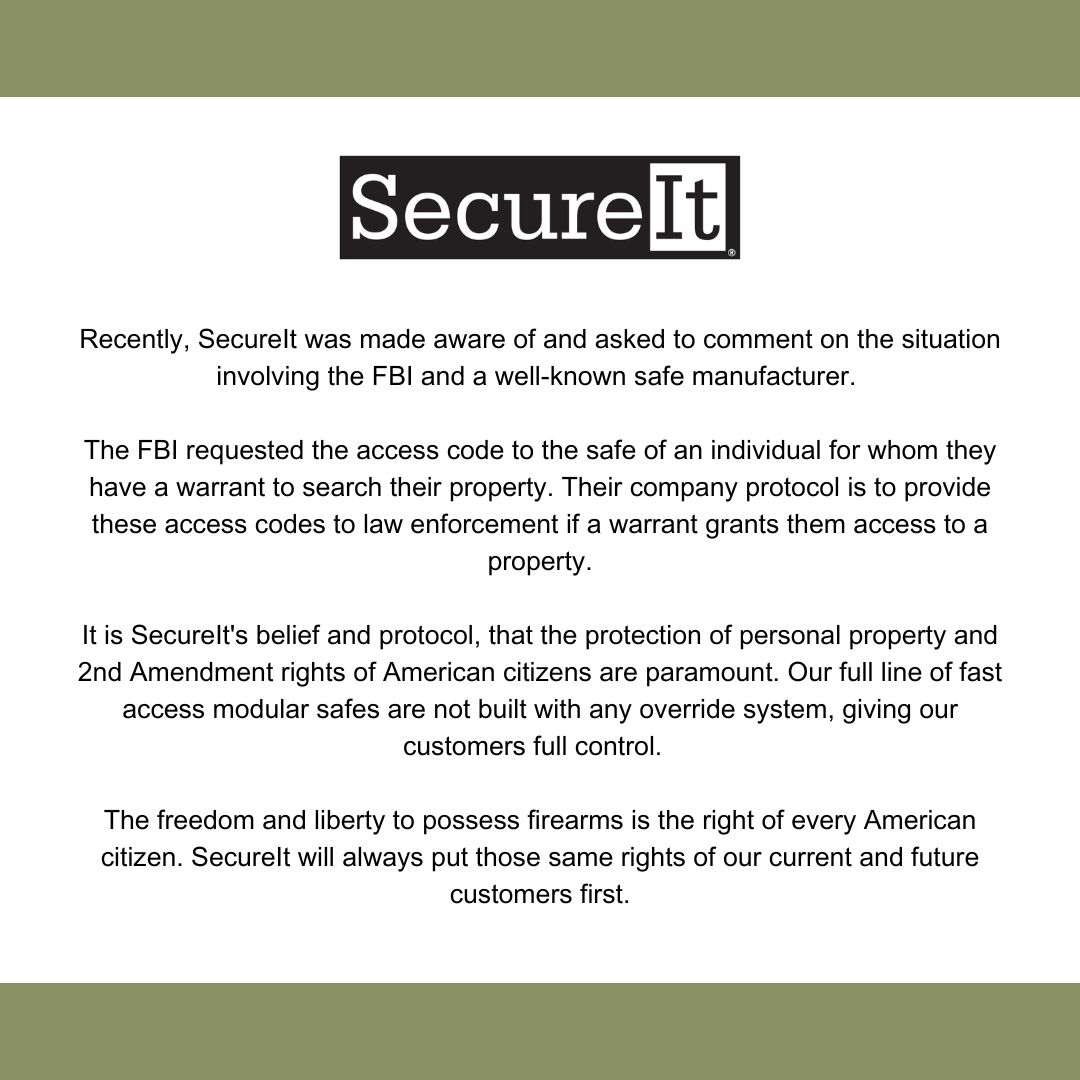 Fbi Coding Your Gun Safe Might Not Be Safe: Liberty Safe Surrenders Access Code To ...